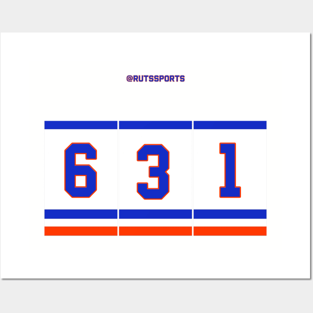 Rep Your Area Code (NYI 631) Wall Art by RUTSSports